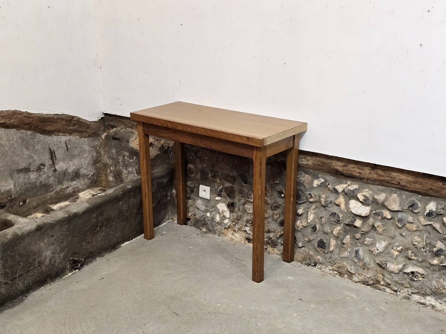 Wooden console, 1970s-1980s