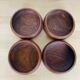 4 Danish Scandinavian teak empty pocket bowls, 1960s