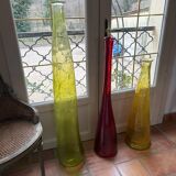 set of 3 glass bottles