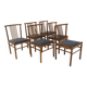 Set of 6 Scandinavian beech chairs, "Lyran" by Erik Wørtz, Sweden, 1960.