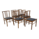 Set of 6 Scandinavian beech chairs, "Lyran" by Erik Wørtz, Sweden, 1960.