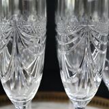 6 champagne flutes Cristal de Lorraine