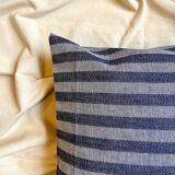 Striped jeans cushion 40 cm