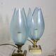 Pair of Blue Lamps edited by Rougier, France, circa 1970