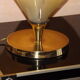 Floral lamp brass flower Laurent Rougier 1970