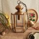 Brass and glass lantern pendant/chandelier - vintage
