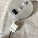 Eye ball lamp space age brushed metal 70s