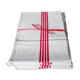 Old linen - 5 towels in métis, red stripes - 0111