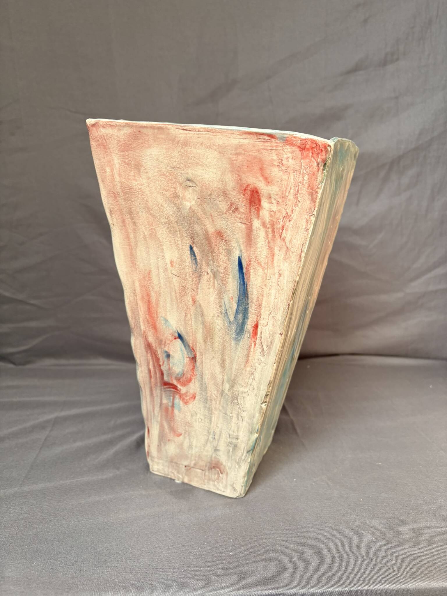 Vintage Brutalist Vase Signed Modern Contemporary Ceramics 70 Signed LB