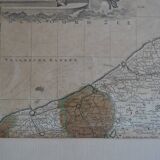 Map of the County of Flanders Belgium by Peter Schenck (1660 1718)