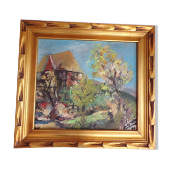 Tableau paysage signé