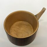 Vintage wooden cups and saucers in teak
