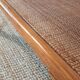 Vintage rectangular rattan and bamboo coffee table
