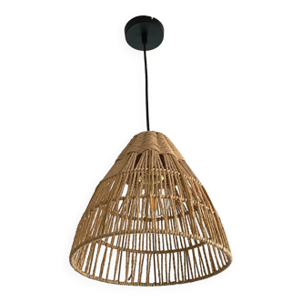 Natural rope pendant light