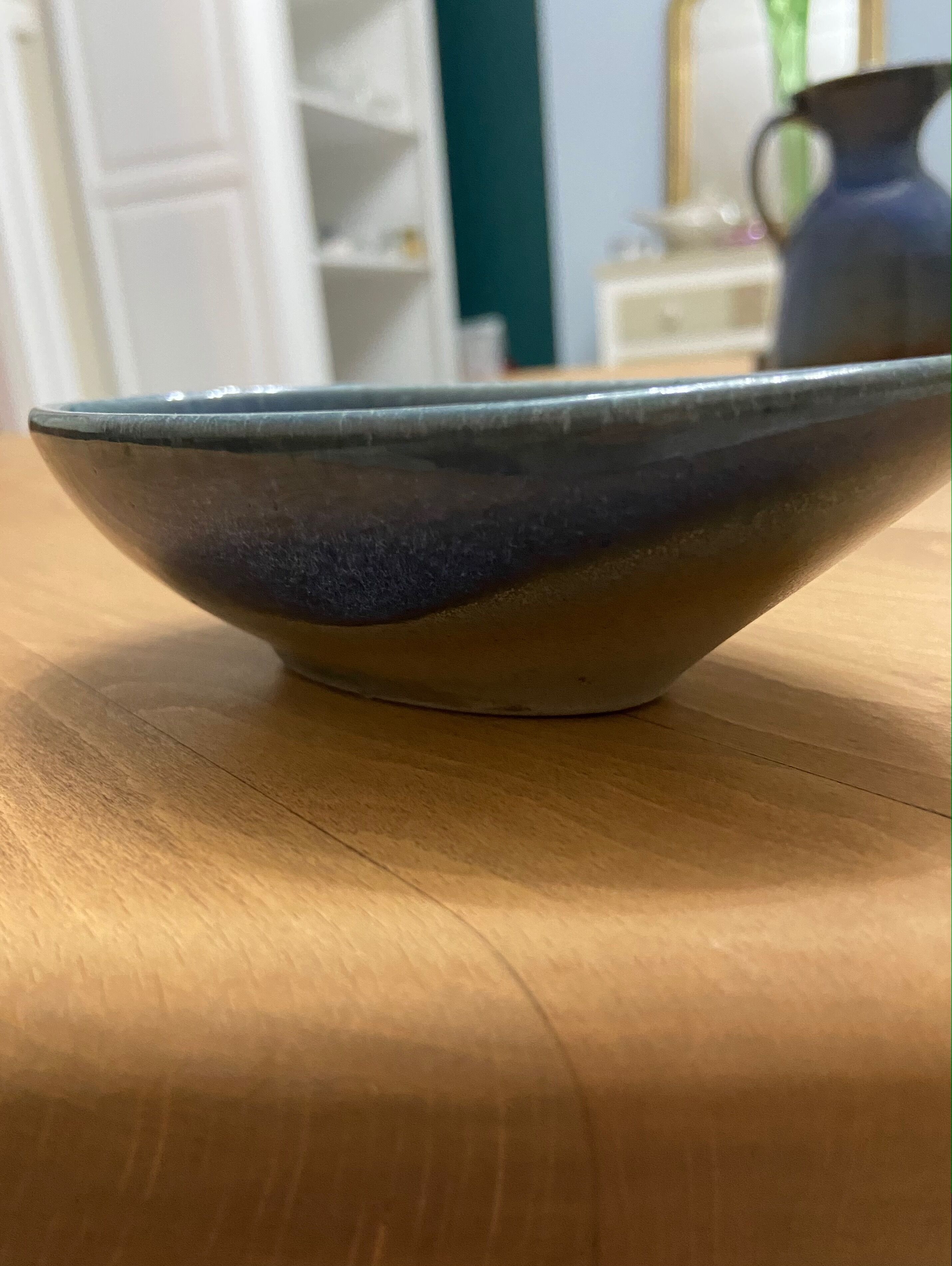 Blue ceramic cup