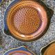 Set of 7 plates and a ceramic saucière Sarreguemines