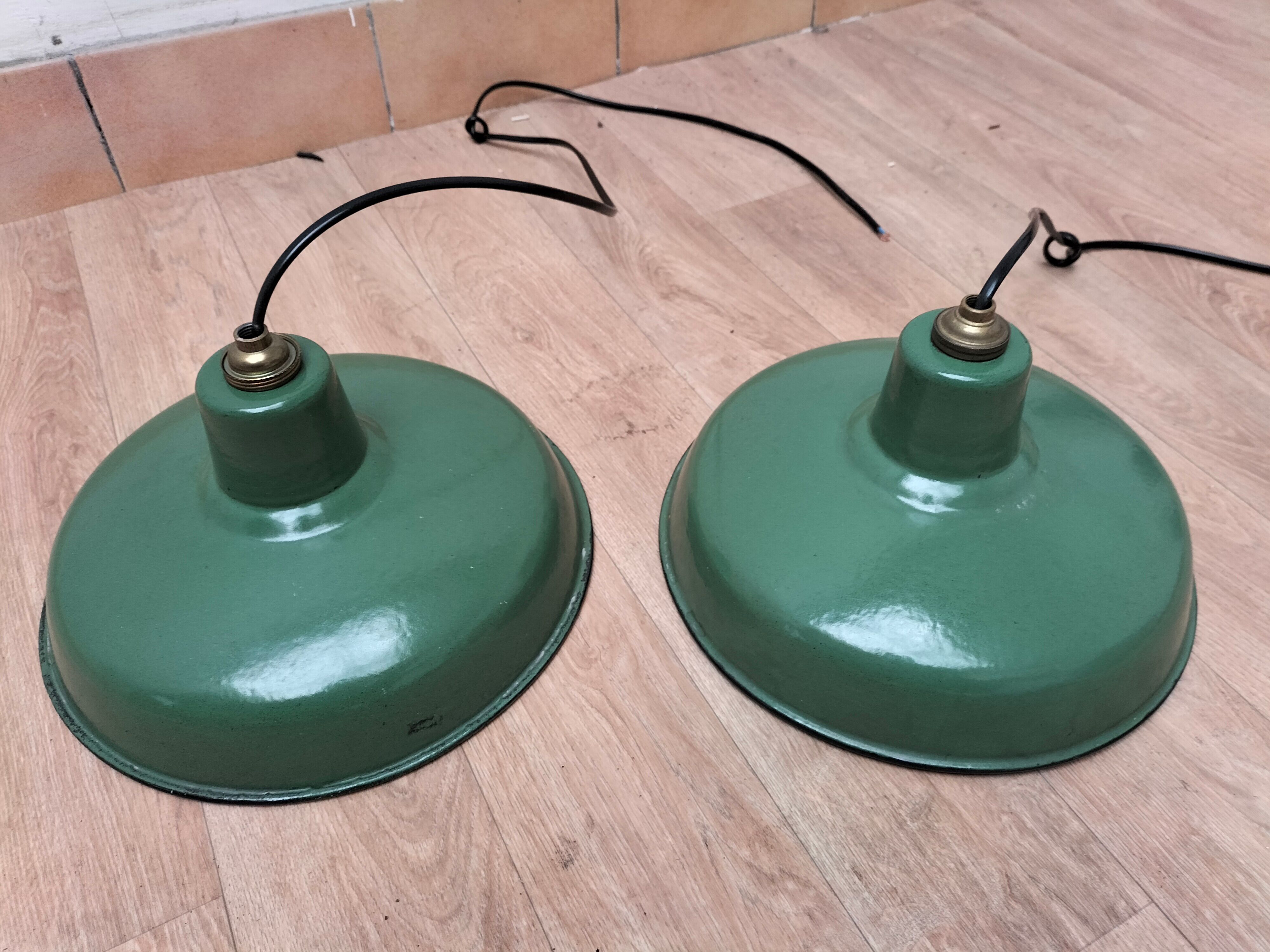 Pair of industrial lamps