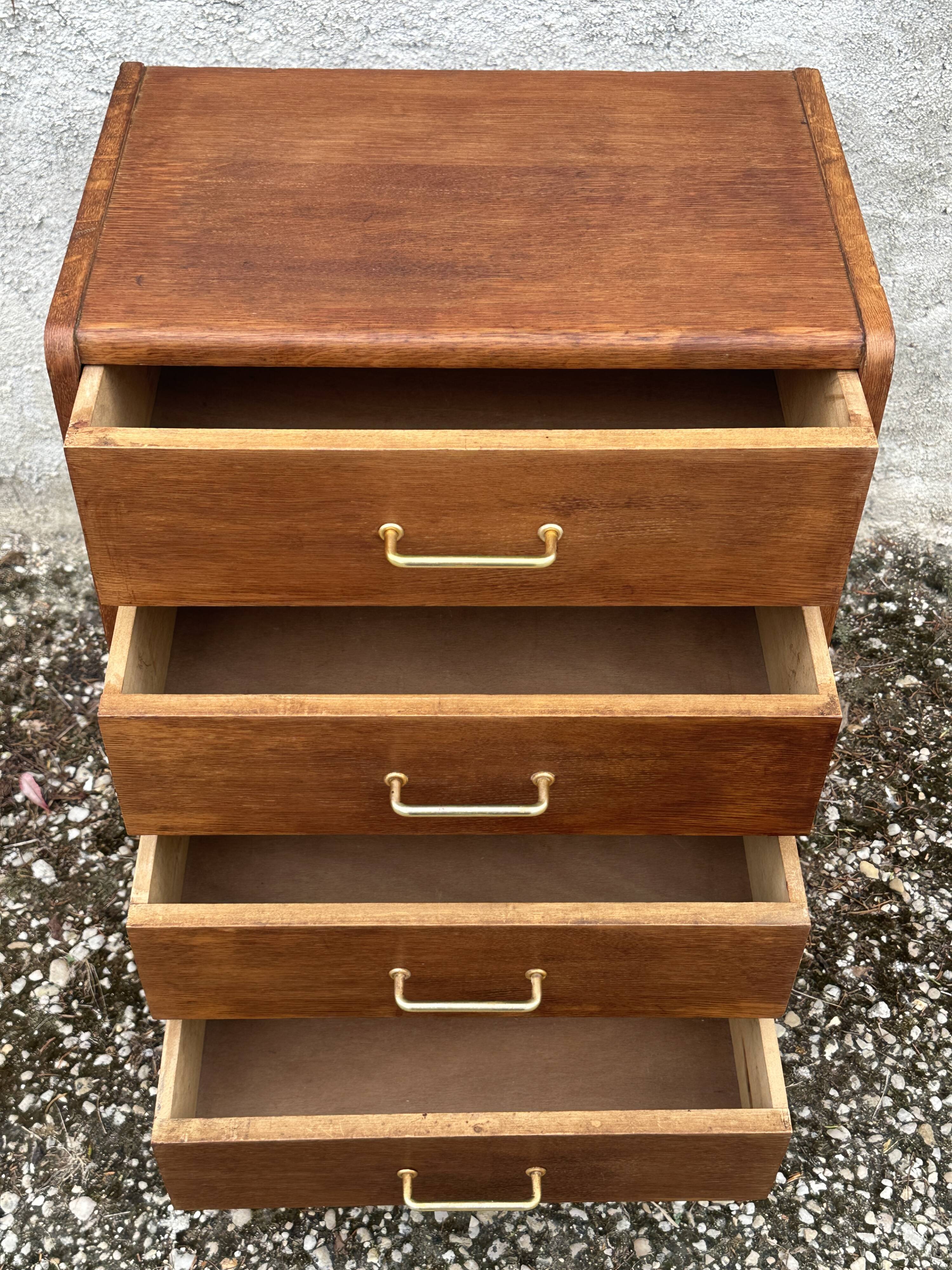 Commode chiffonnier vintage pieds compas design annees 60