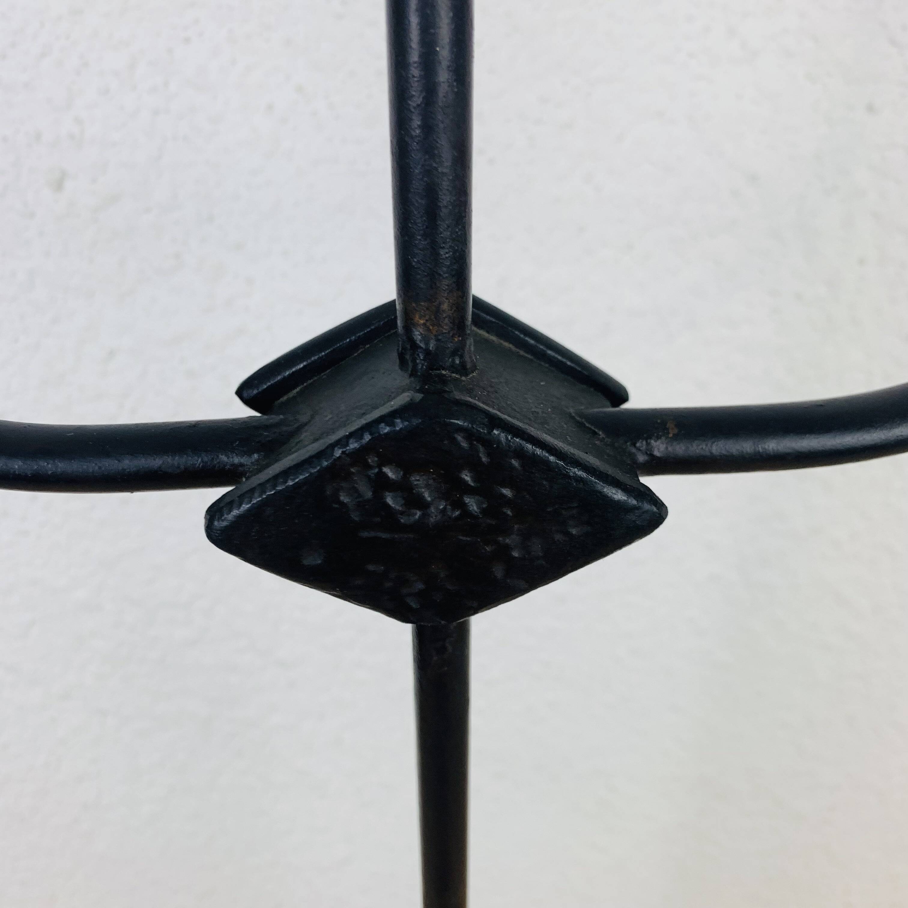 Brutalist lamp from Objet Insolite in metal, vintage