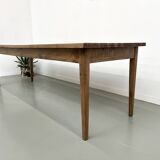 Ash table with spindle legs, solid beech and ash