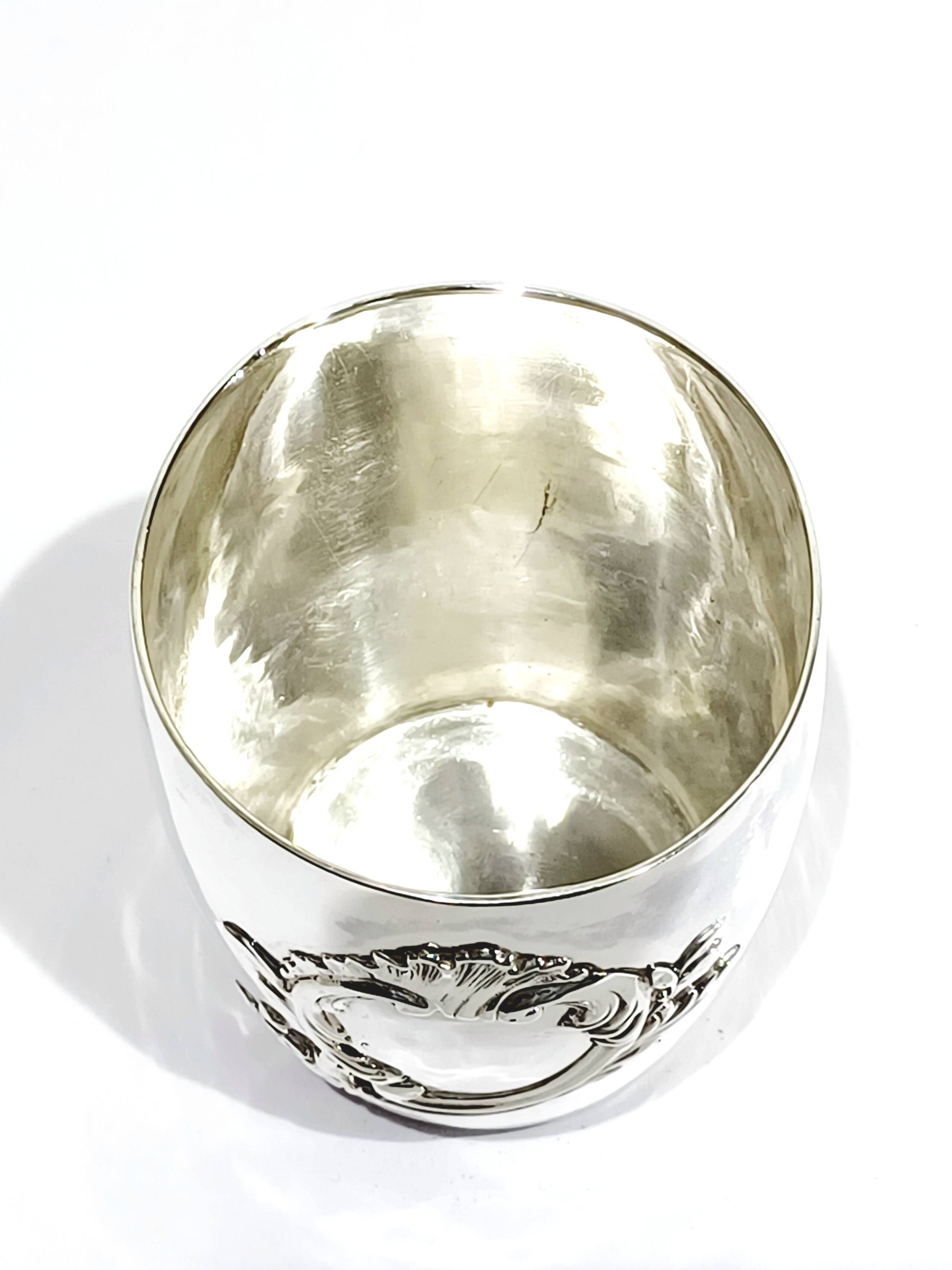 Louis XV style solid silver cup