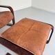 Yngve Ekström 70 Scandinavian design armchair with leather and wood ottoman