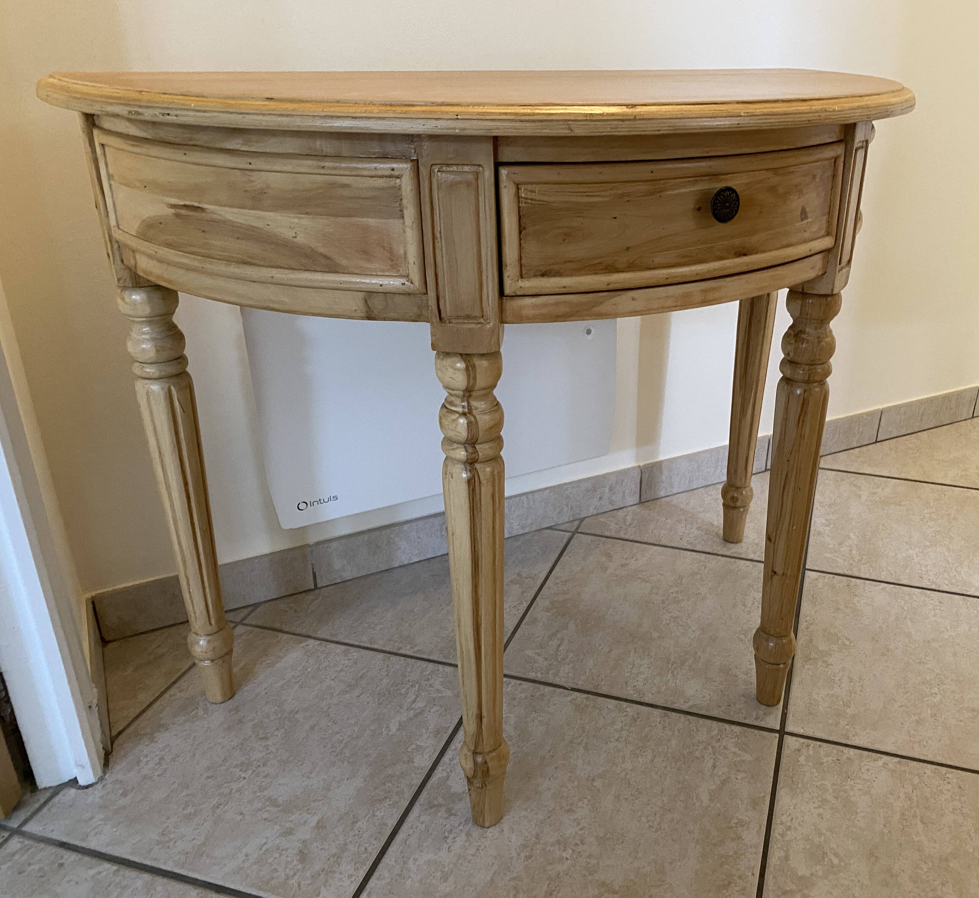 Console entree demi-lune