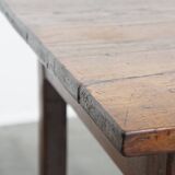 Antique French Country Chestnut Dining Table, Early 19th Century