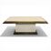 1980s coffee table made of brass tubes and laminate.