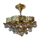 Murano ceiling light yellow flowers and glass balls 1970