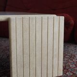Vintage travertine coffee table, "Eye" model, by Rochebobois