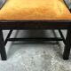 English mahogany armchair covered with velvet mustard color XIX eme
