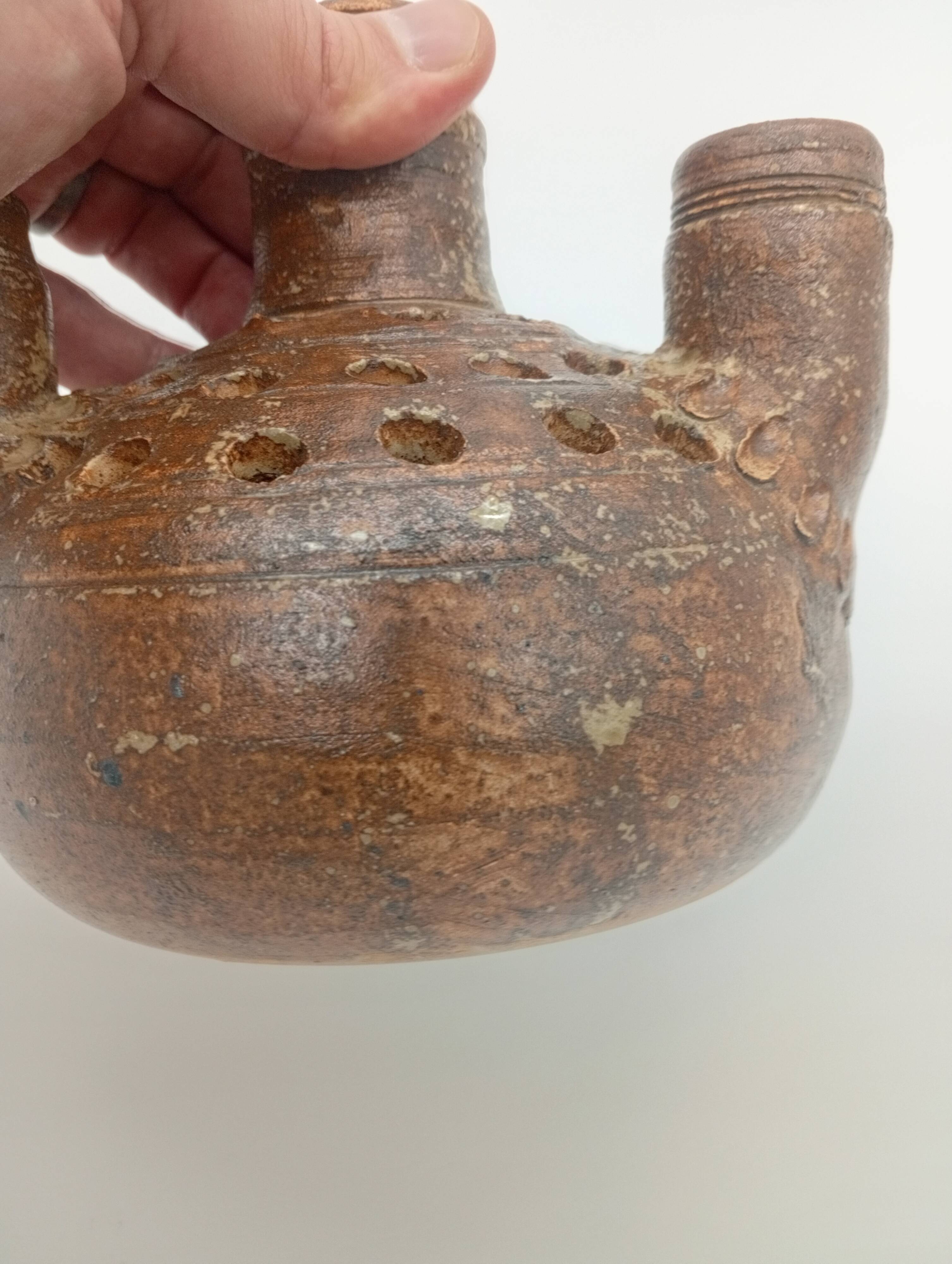 Vase Stoneware Multiple Fireplaces Pottery la Hulotte Caylus Ceramic Studio