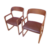 Pair of Chair "sled" by Baumann
