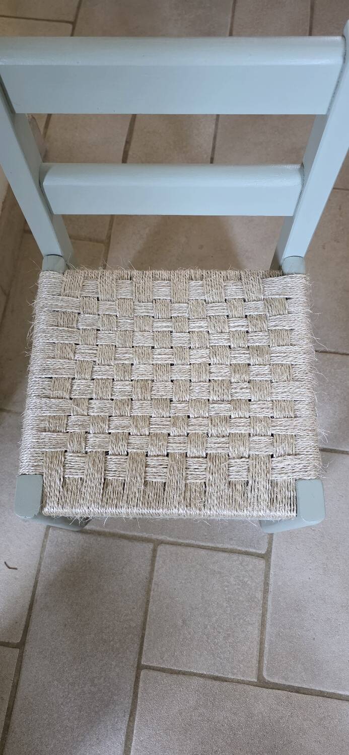 Children's chair in wood and cisal