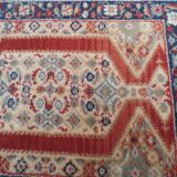 Old rectangular wool carpet, oriental decoration