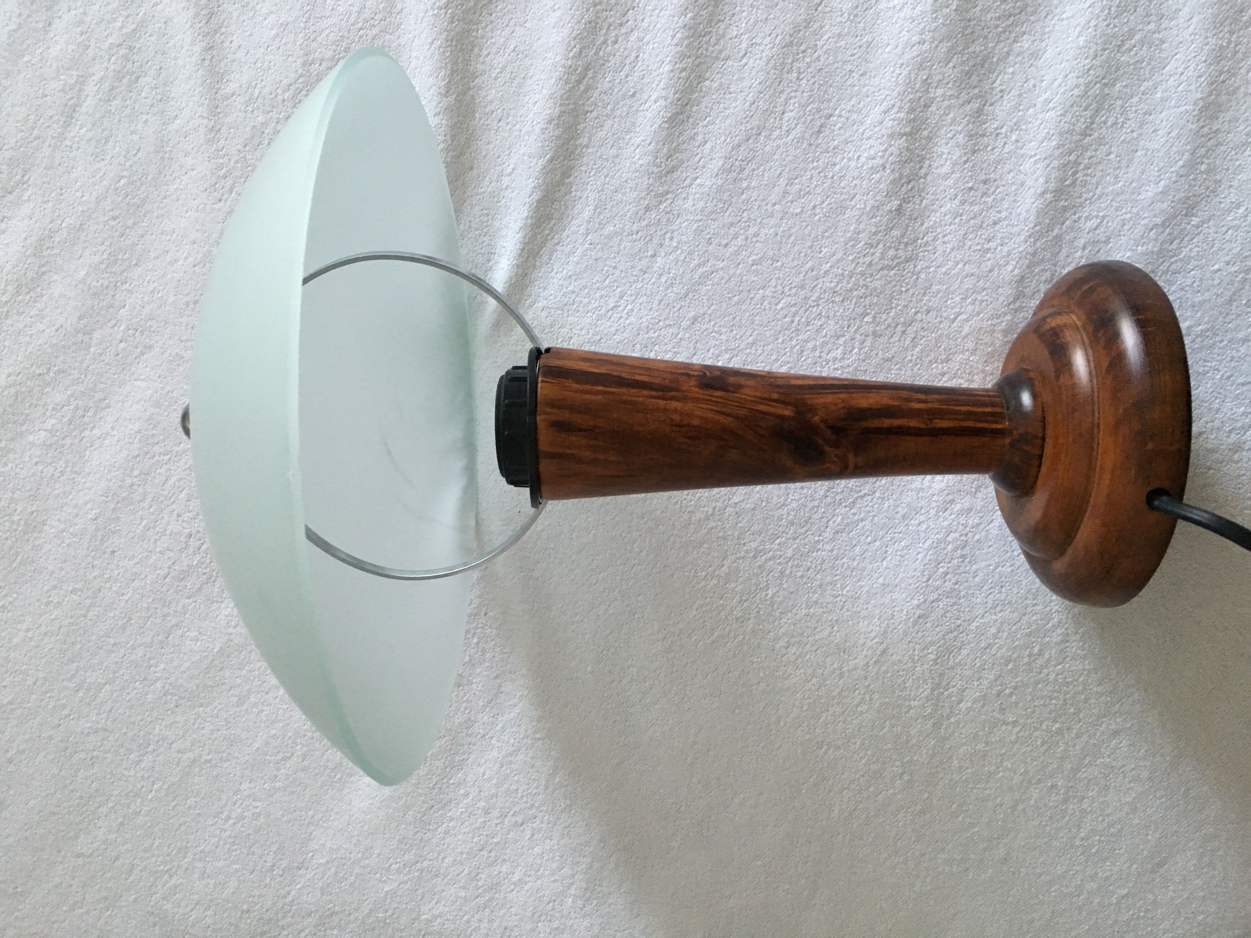 Frosted glass mushroom lamp