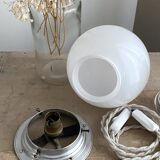Small opaline globe table lamp