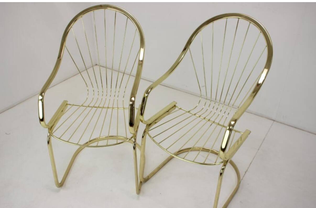 Pair of Gastone Rinaldi chairs, 1970s.