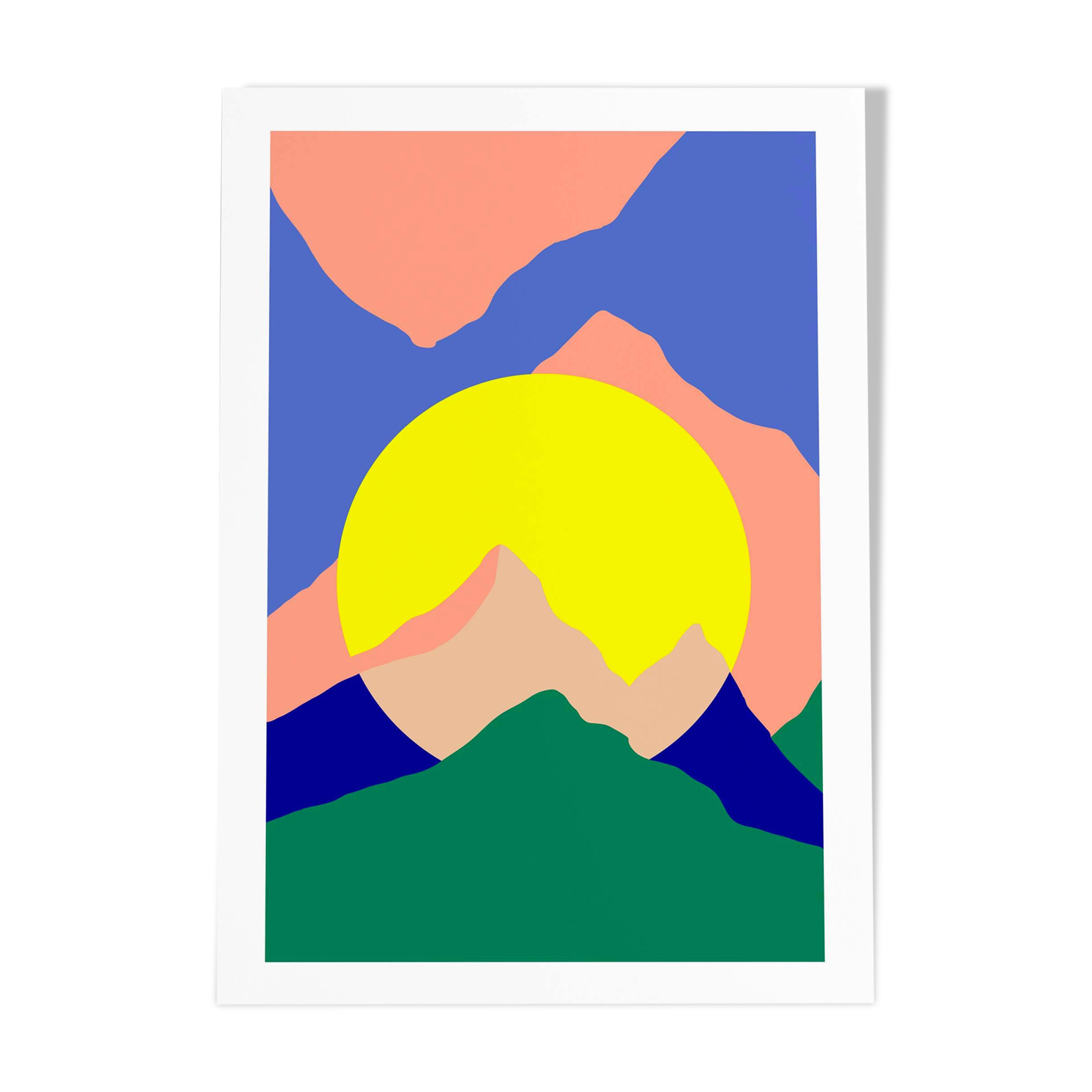 Poster a4 round sun mountain 2