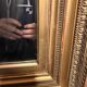 Large antique Napoleon III mirror – Wooden and gilded stucco frame – 135 × 114