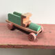 Toy green wooden truck 50's