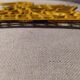 Yellow metal flat bottom patiné vintage old duck shape