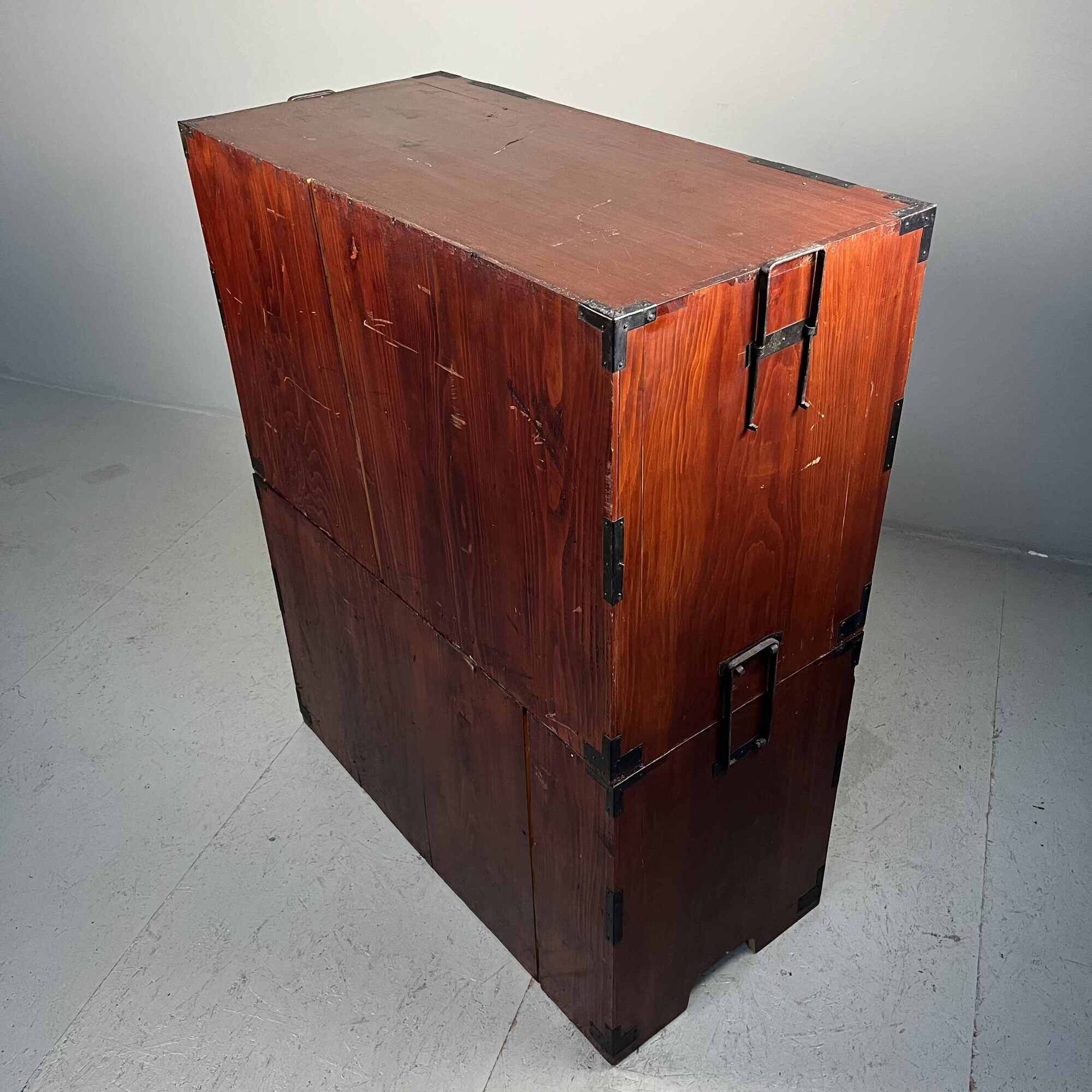 Antique Japanese Isho-Dansu storage cabinet Taisho (1910)
