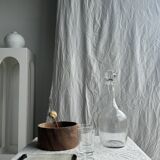 Very large glass decanter with spinning top H36