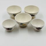 Set of 5 Boch Frères Keramis bowls
