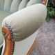 Fauteuil ancien Louis XV  en velours vert d eau