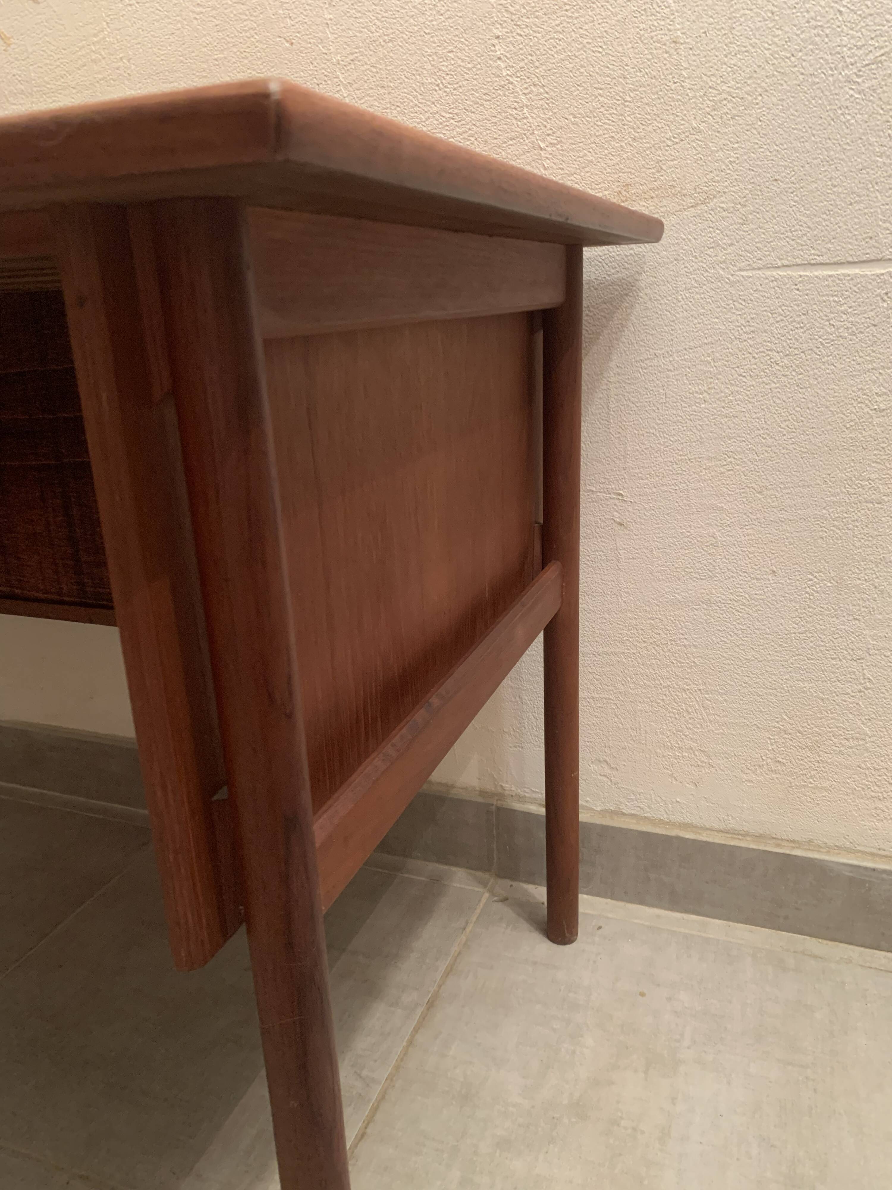Vintage Danish teak desk by Gunnar Nielsen Tibergaard, 1960