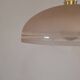 Pendant light, frosted pink glass