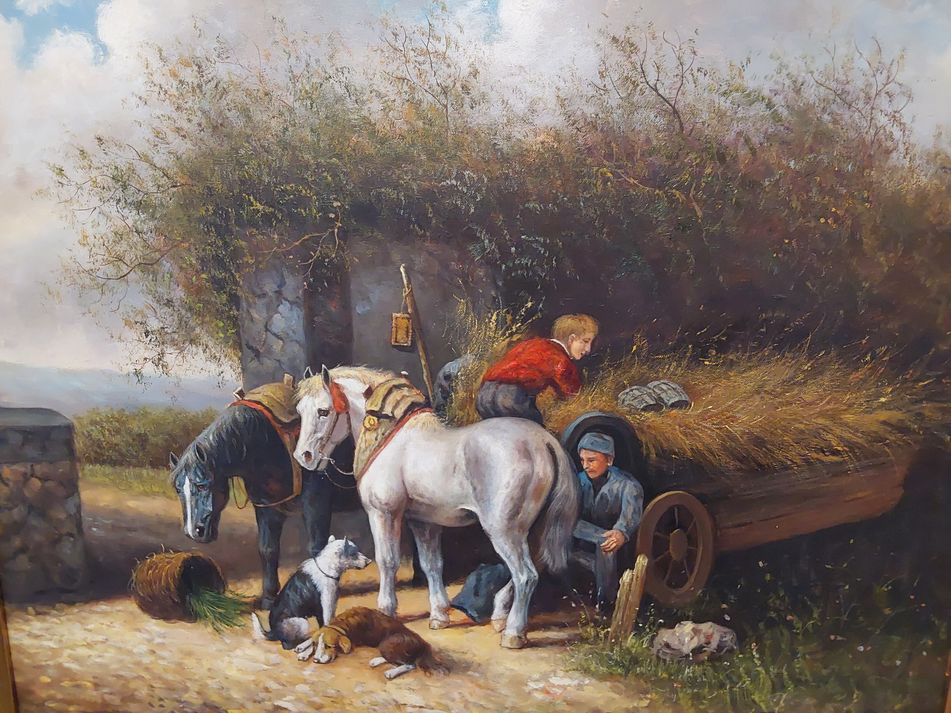 Oil on canvas "The Groom", signed canvas of the beginning of the last century